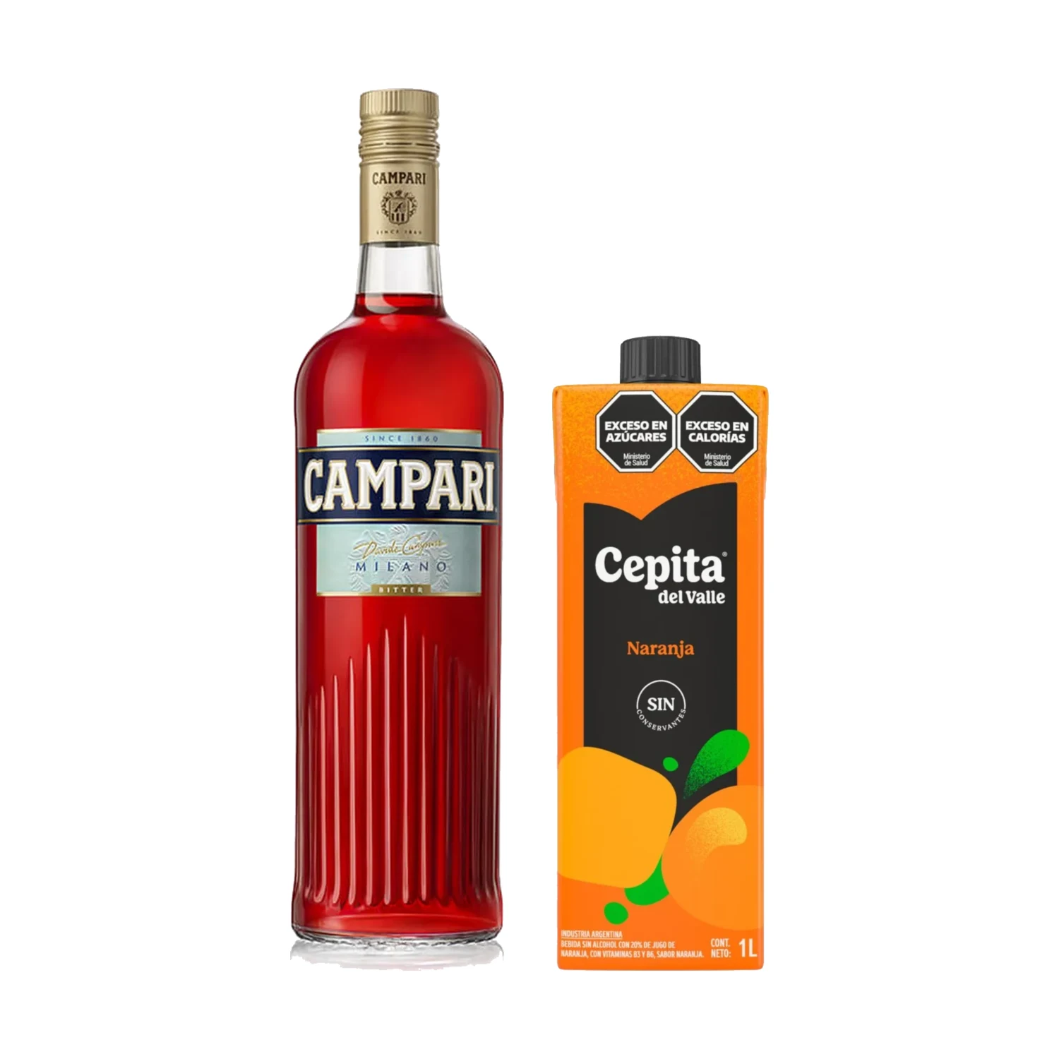 Combo Campari con jugo